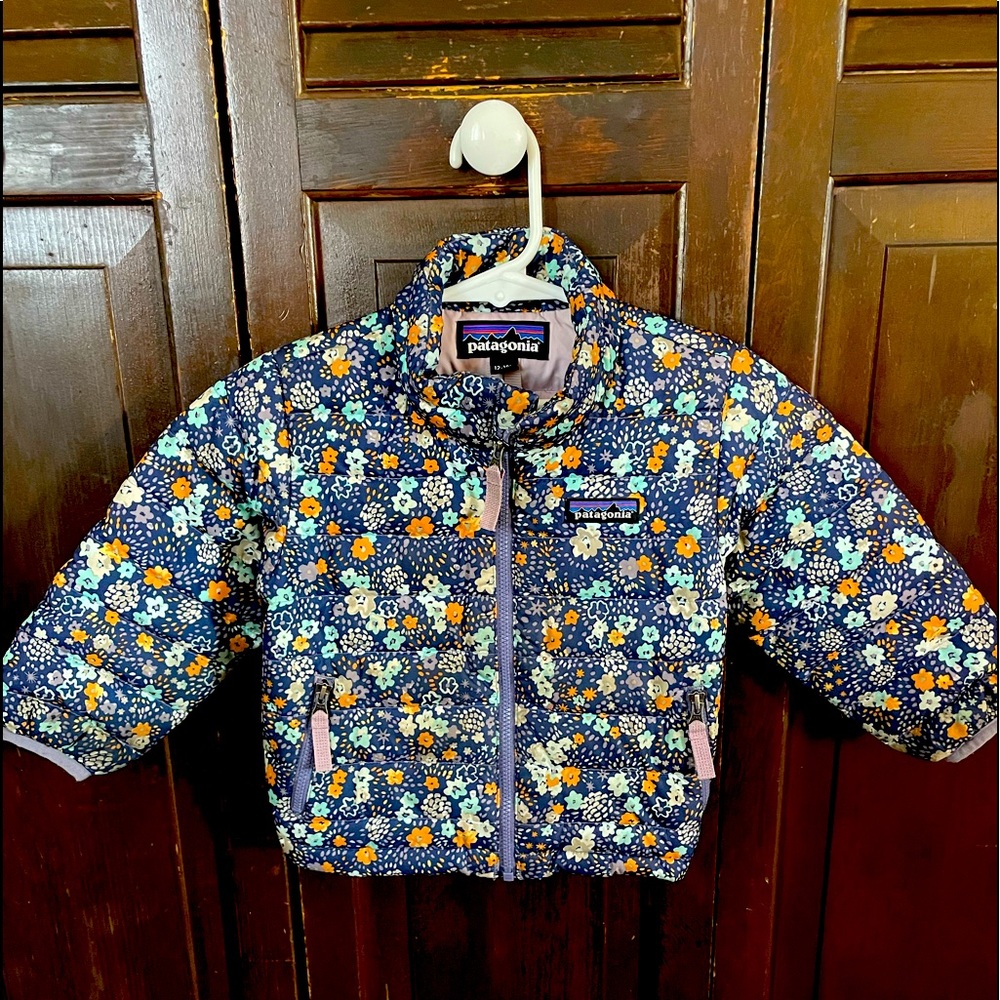 Patagonia Floral Down Sweater/Puffer size 12-18 months